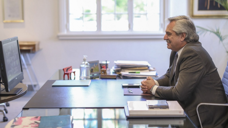 Alberto Fernández mantuvo un encuentro virtual con Michelle Bachelet