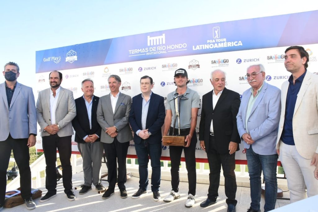 Zamora participó de la entrega de premios del PGA Tour Latinoamérica de Las Termas