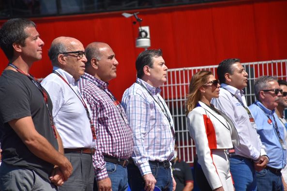 Zamora participó de la ceremonia oficial previa a largada del gran premio república argentina del Moto GP