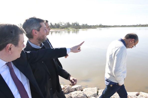 El Gobernador junto al ministro Lammens visitaron el Club “25 de mayo” y la obra del Embarcadero del Lago