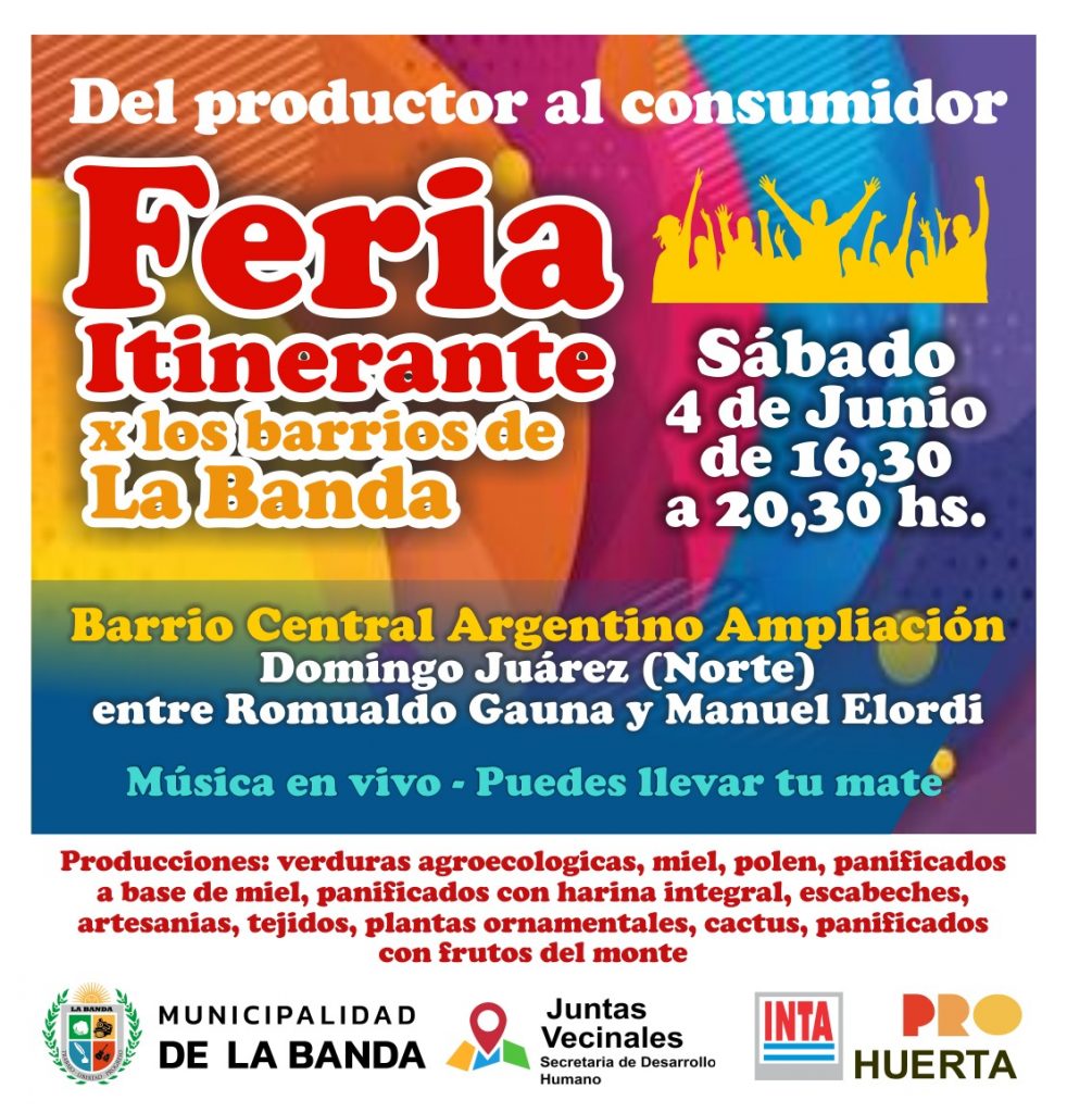 Invitan a participar de la Feria Itinerante en el B⁰ Central Argentino Ampliación