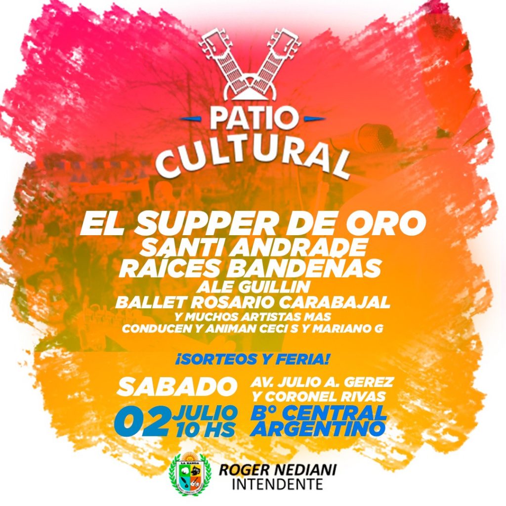 El “Patio Cultural” se presentará en el Bº Central Argentino 