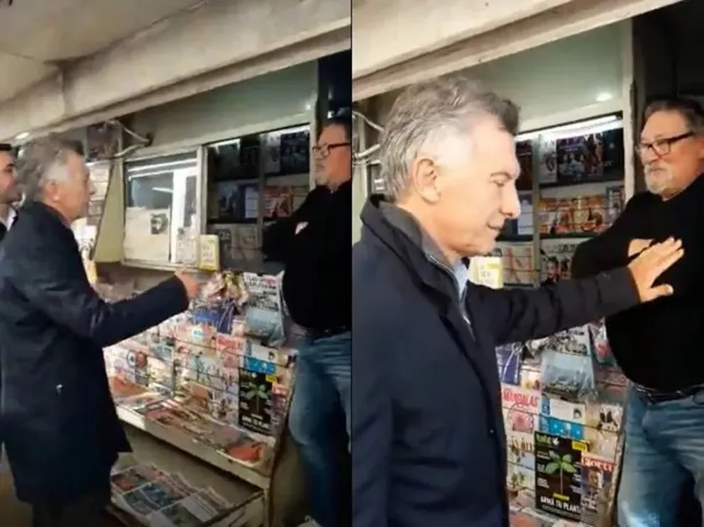 Macri vivió ayer un incómodo momento cuando un canillita no quiso saludarlo (Mirá el video)