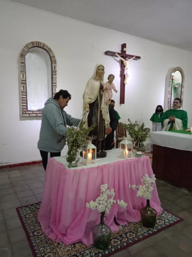 Con alegría, la comunidad del B° Río Dulce celebra a la Virgen del Carmen
