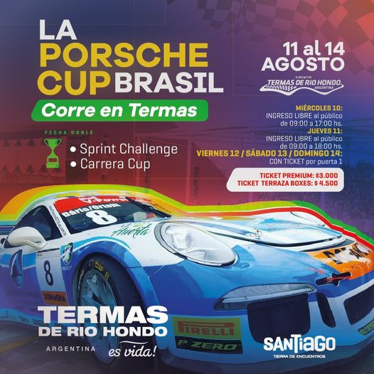 Disfrutá de la Porsche Cup Brasil en Termas de Rio Hondo
