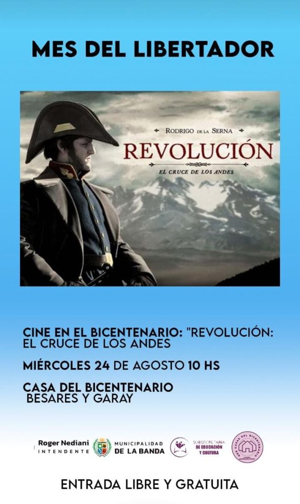 El municipio invita la proyección de películas de San Martín en la Casa del Bicentenario 