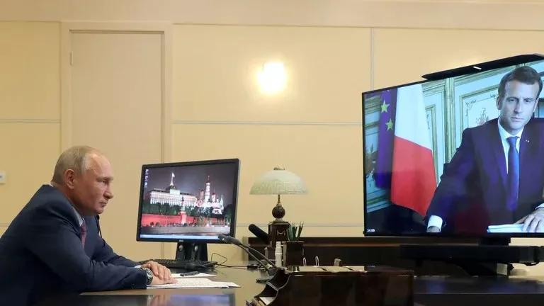 Emmanuel Macron y Vladimir Putin acordaron una inspección de la OIEA en la planta nuclear de Zaporizhzhia