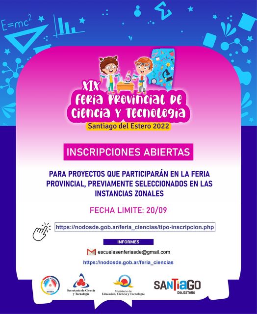 Llega al nodo tecnológico la XIX Feria Provincial de Ciencia y Tecnología Santiago del Estero