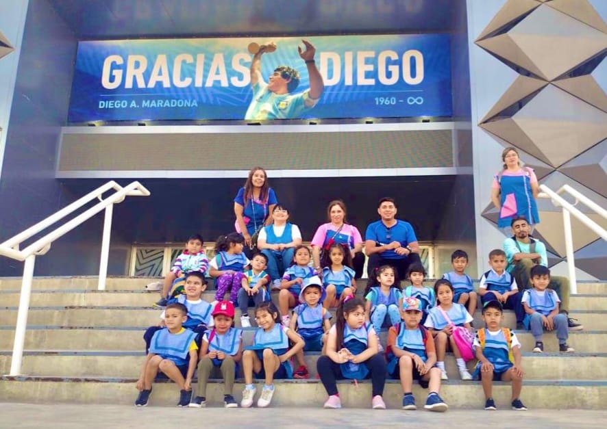Alumnos de un jardín municipal visitaron el estadio Único de Santiago del Estero