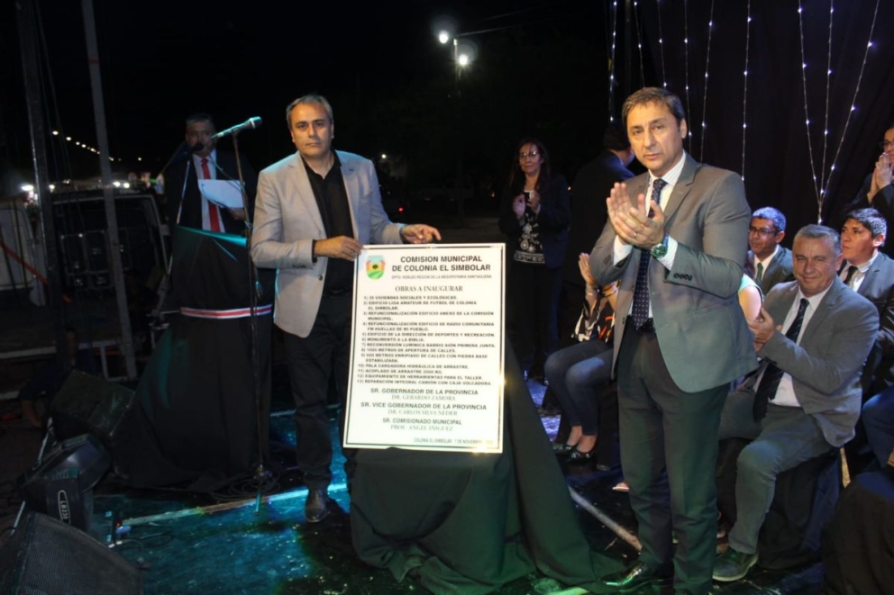 El vicegobernador Silva Neder encabezó el acto por el 52°Aniversario de Colonia El Simbolar