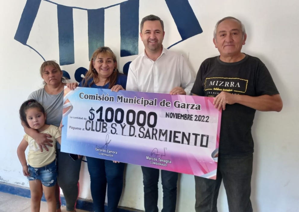 En Garza se otorgó un subsidio al Club Social y Deportivo Sarmiento