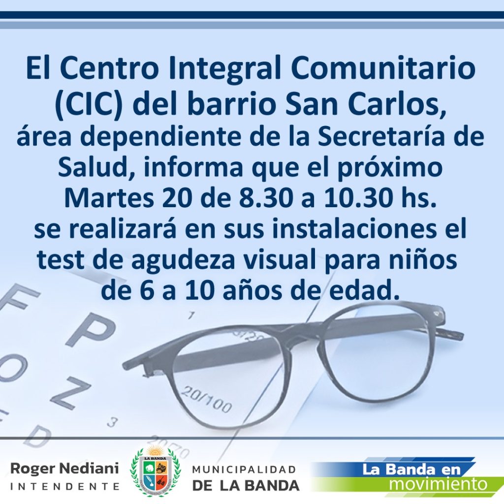 En el CIC San Carlos se realizará el test de agudeza visual infantil