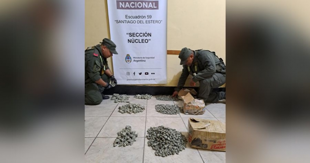 Incautan 58 kilos de piedras pirita, valuadas en más de dos millones de pesos