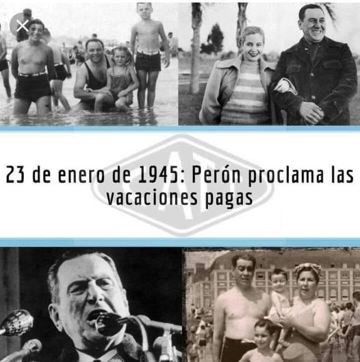 Un día como hoy, Perón proclamaba las vacaciones pagas