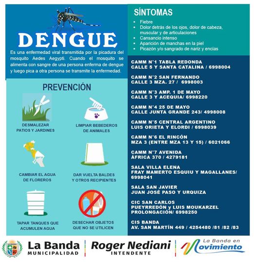 El municipio intensifica las recomendaciones para prevenir los contagios del Dengue 