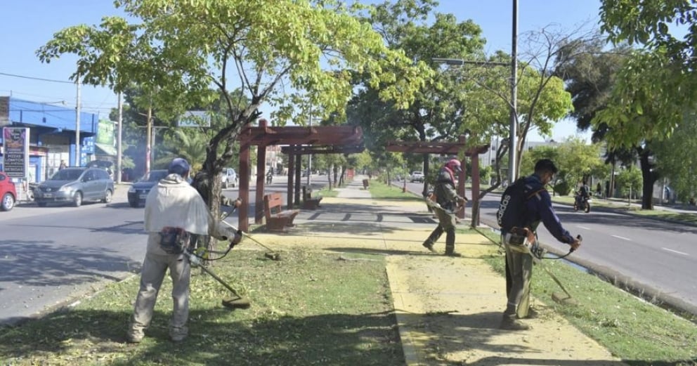 La Capital realizó tareas de mantenimiento en espacios verdes