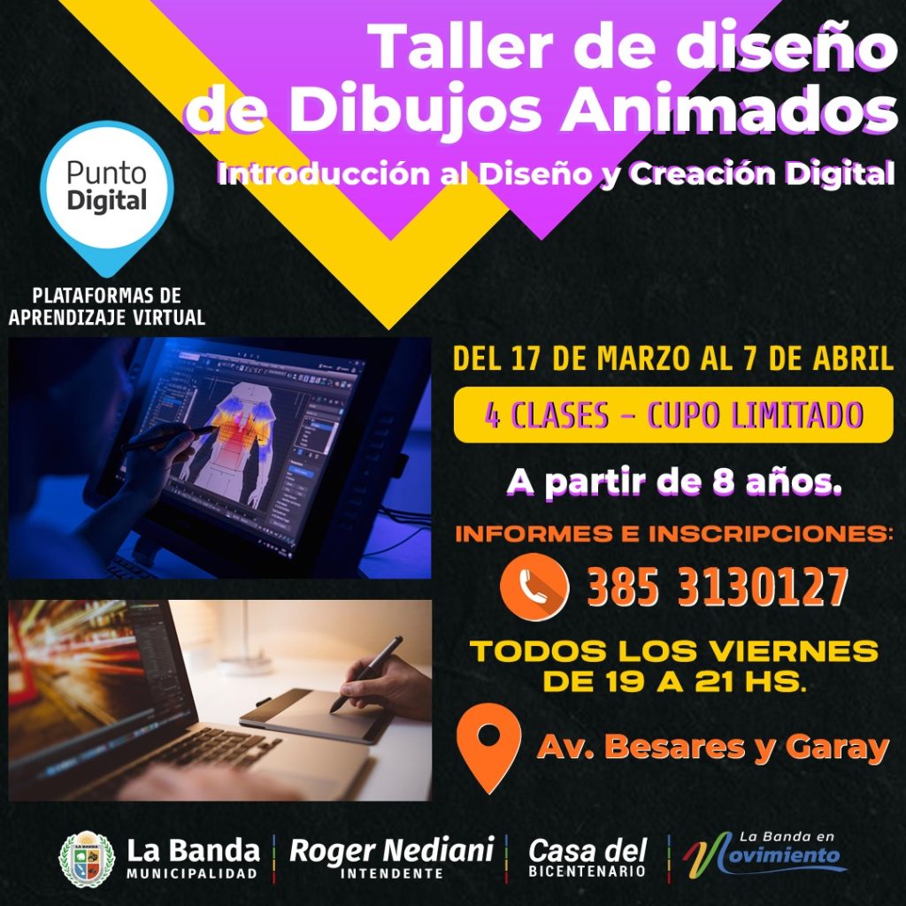 Convocan a niños a participar de un Taller de Diseño de Dibujos Animados 