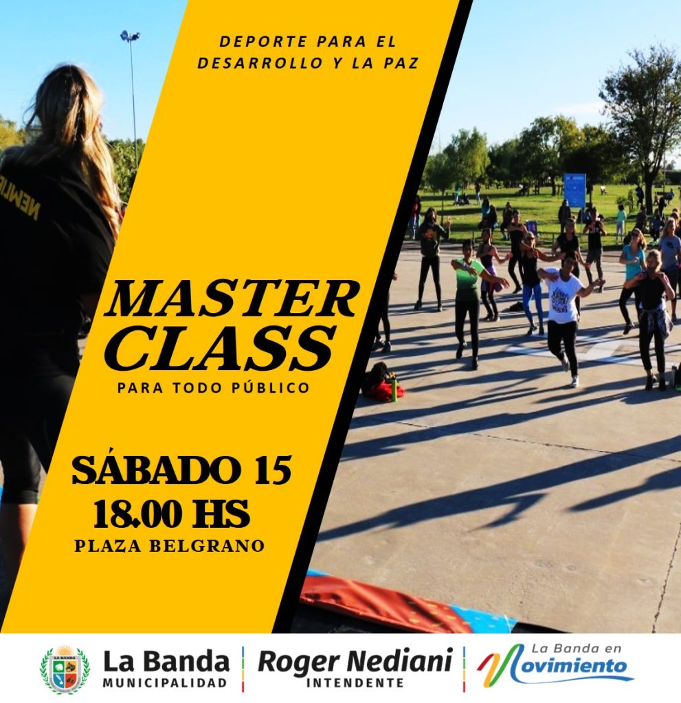 La comuna realizará una Master Class gratuita en la Plaza Belgrano 