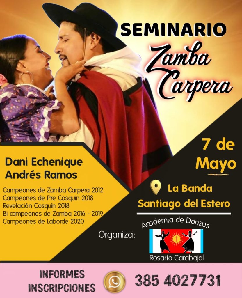 La comuna invita a participar del seminario de zamba carpera