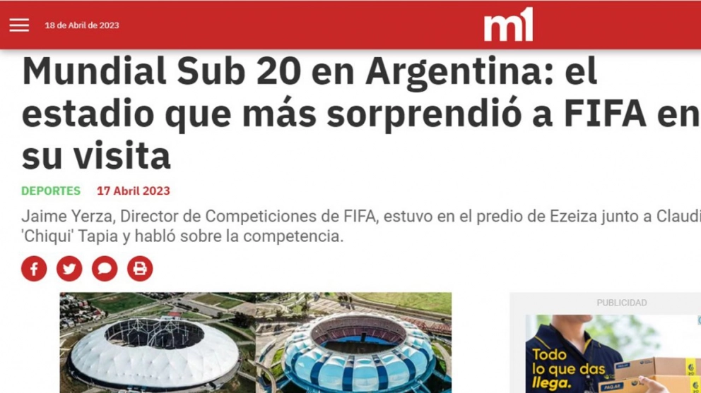 Medios nacionales destacan que el Estadio Único de Santiago es el que más sorprendió a la FIFA