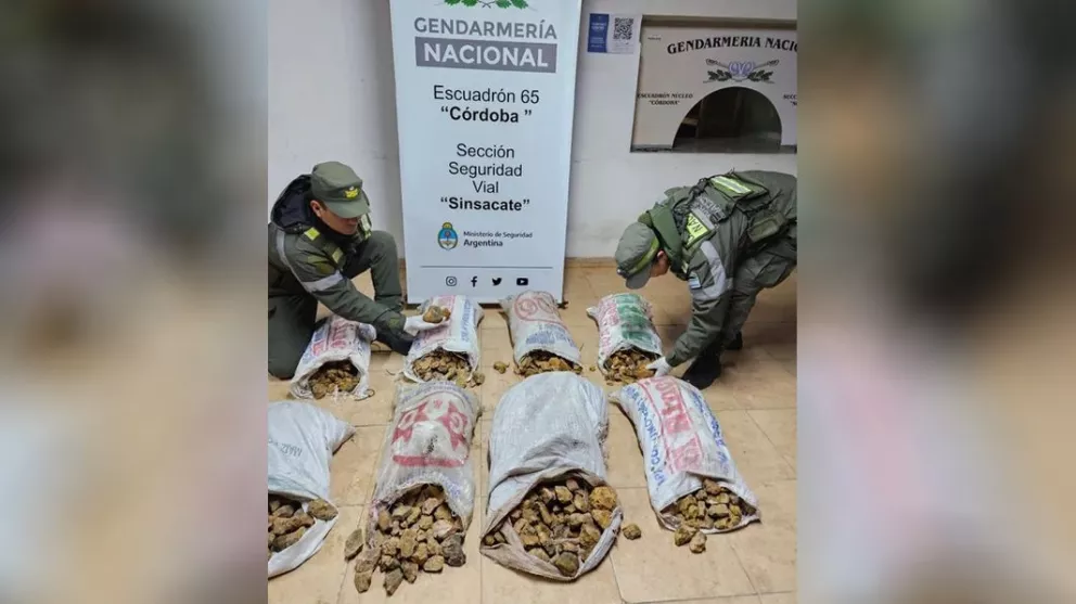 Gendarmería Nacional secuestró casi 300 kilos de piedras semipreciosas