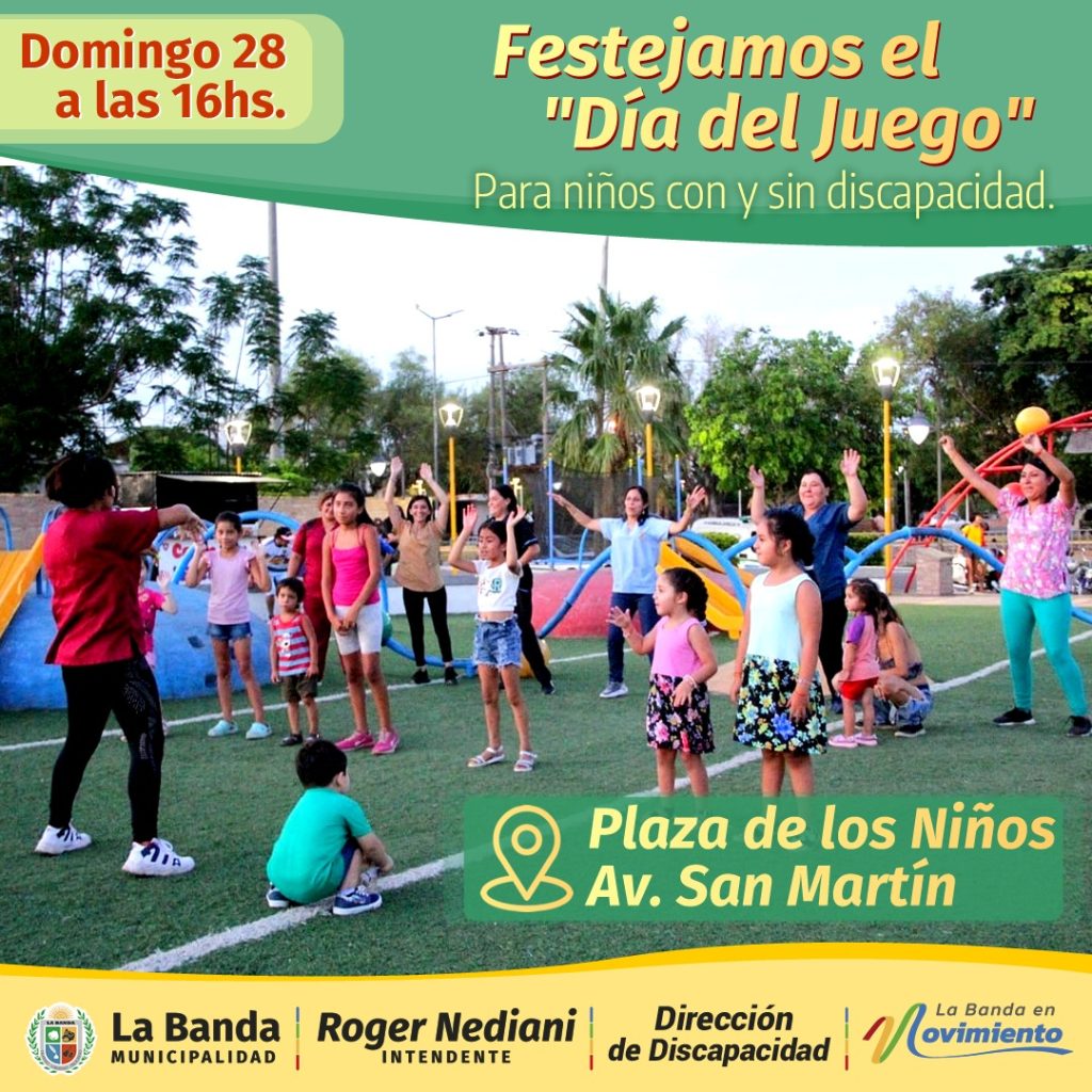 El municipio festejará «El Día Internacional del Juego» con todos los niños bandeños