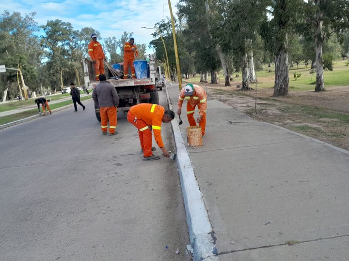 La Municipalidad trabajó en la demarcación del Paseo Diego de Rojas