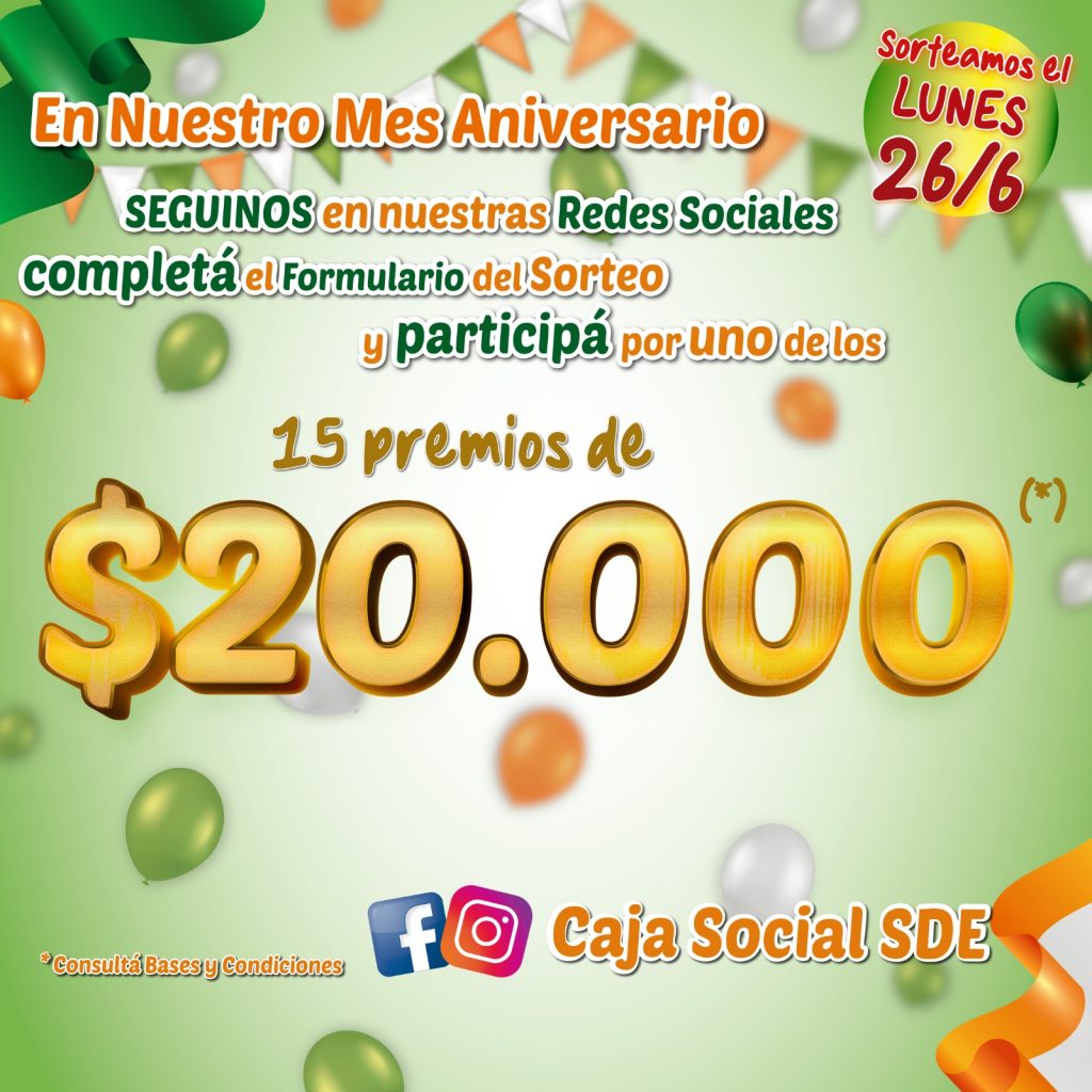 La Caja Social realizó el Sorteo Especial con motivo de su 52º Aniversario