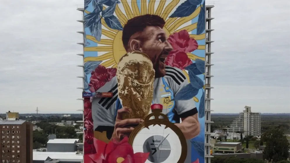 El nuevo y espectacular mural de Messi en la ciudad de Santa Fe