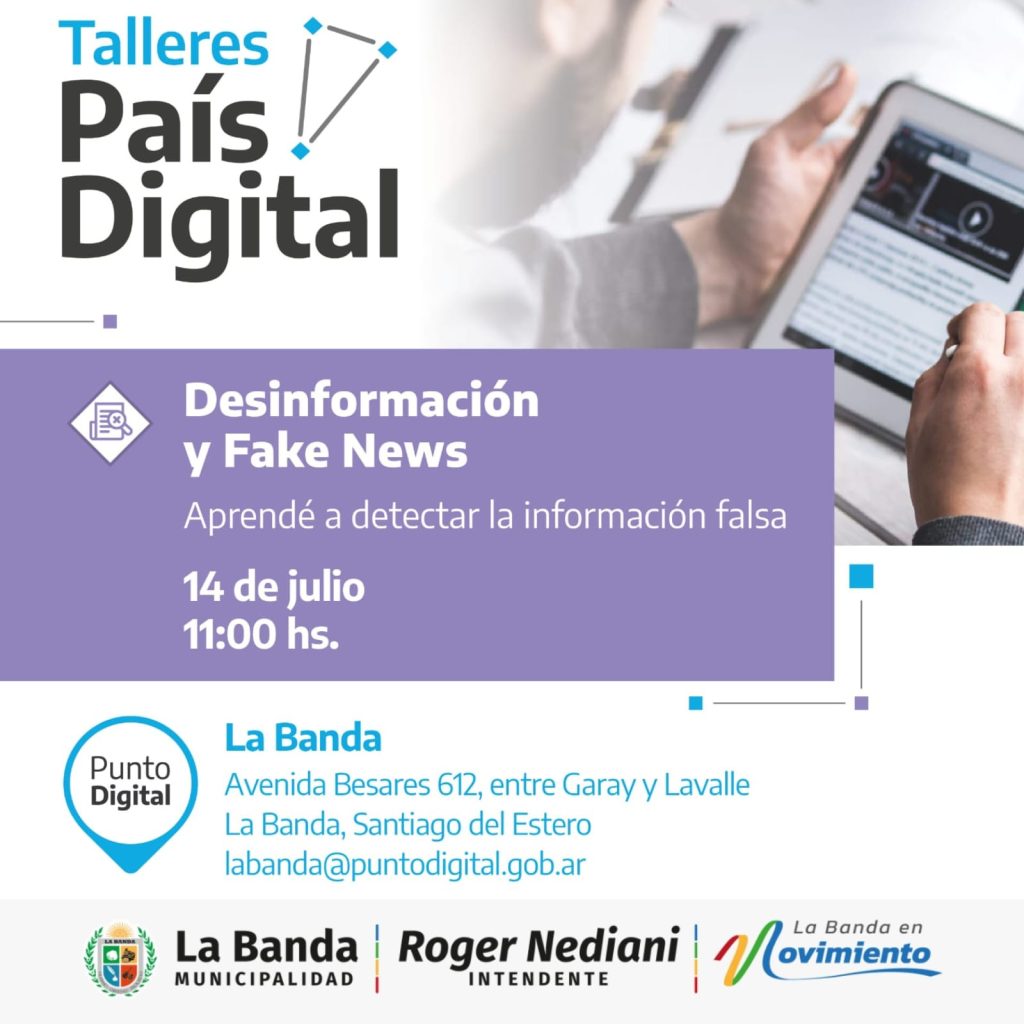 Punto Digital dictará un taller sobre “Desinformación y Fake News” 