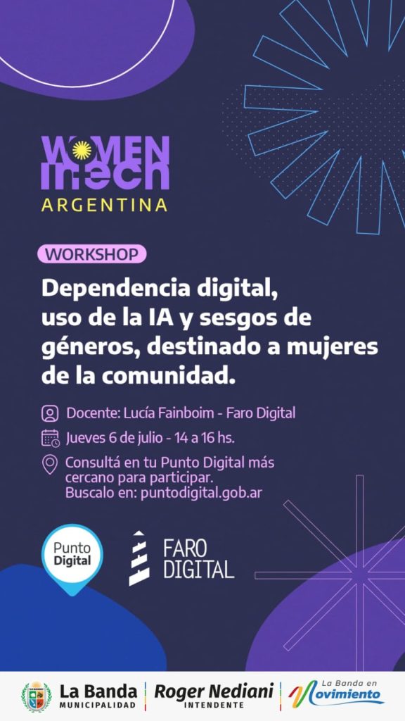 Se dictará un taller sobre dependencia digital e inteligencia artificial en la Casa del Bicentenario