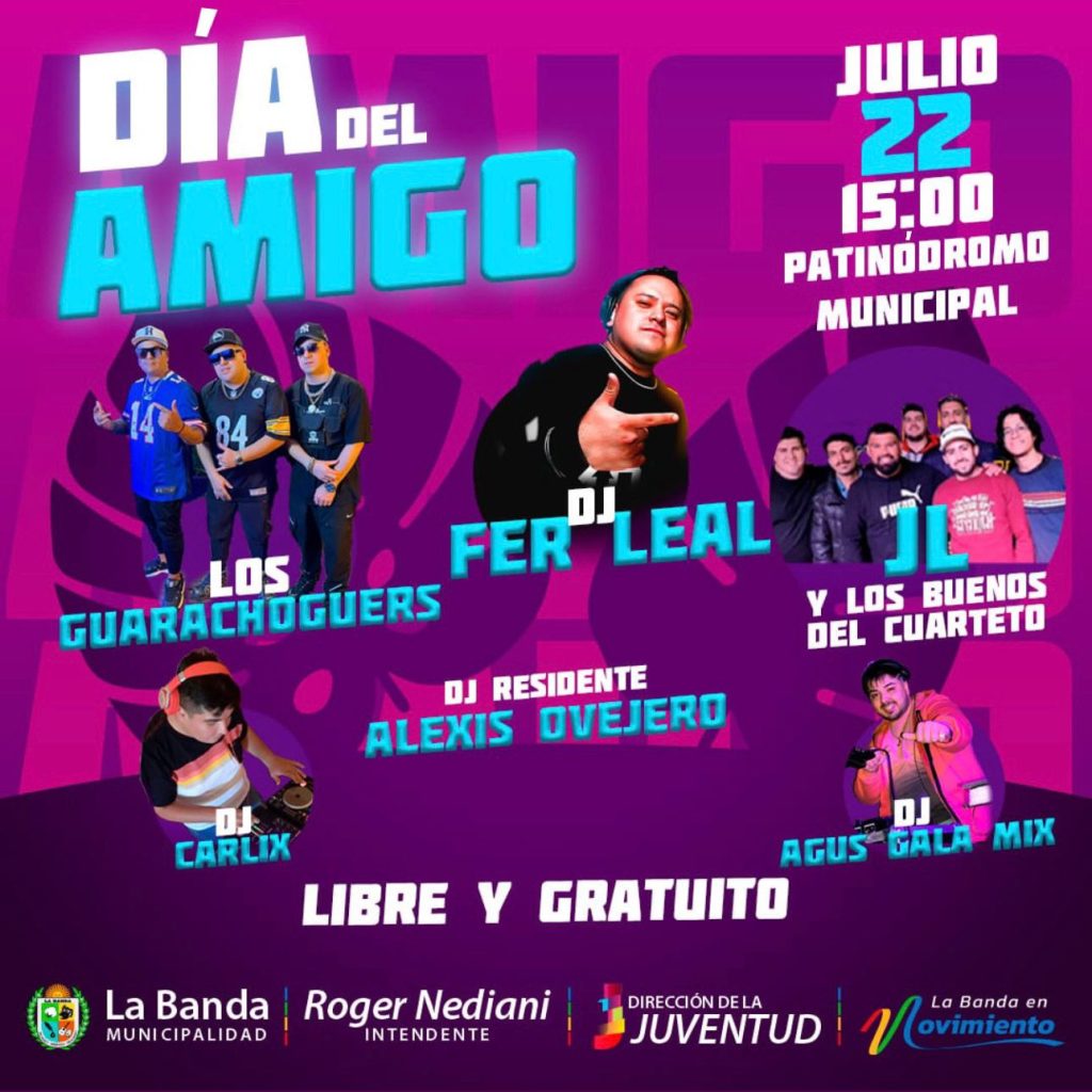 La Municipalidad de La Banda realizará el Festival “Día del Amigo” en el Patinódromo
