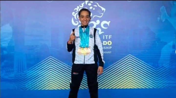 La santiagueña Nerea Bruno obtuvo una destacada participación en el Mundial de Taekwondo en Kazajistán