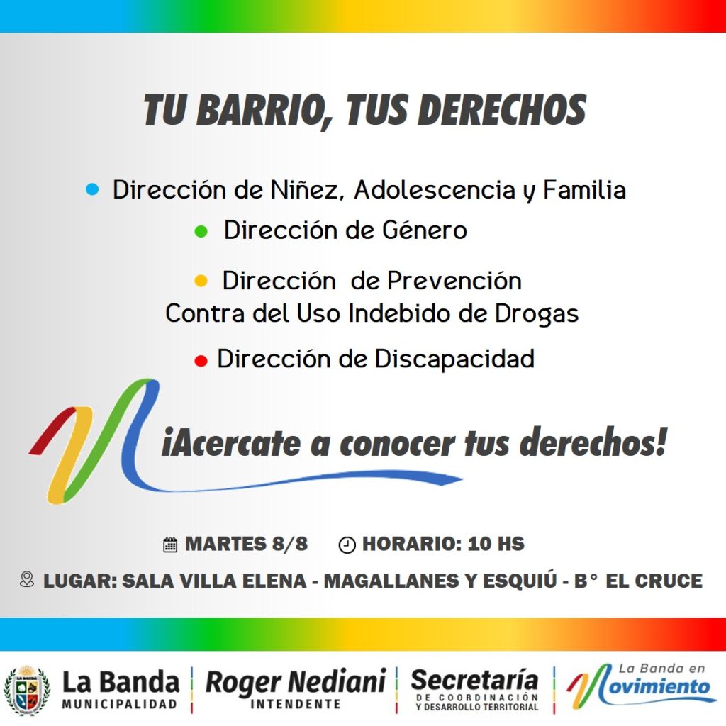 El municipio invita a los vecinos del B° El Cruce a participar del proyecto “Tu barrio, tus derechos”