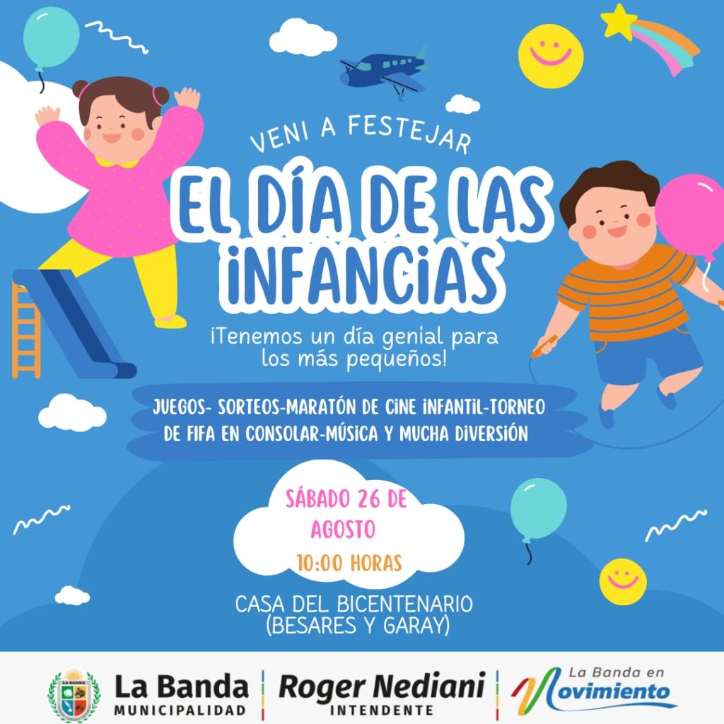 Se invita a los niños bandeños a participar de las actividades por el “Día de las infancias”