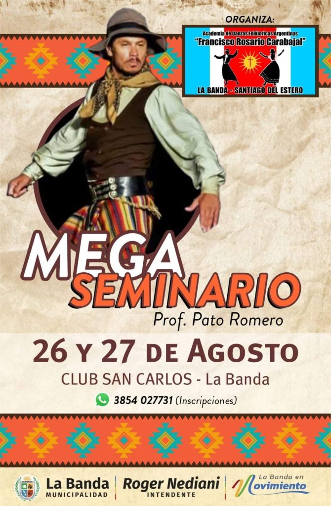 La comuna invita a participar del “Mega seminario” con el bailarín «Pato» Romero