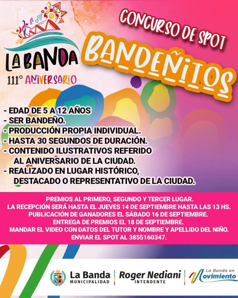 Se realizará un concurso infantil de spots por el aniversario de la ciudad 