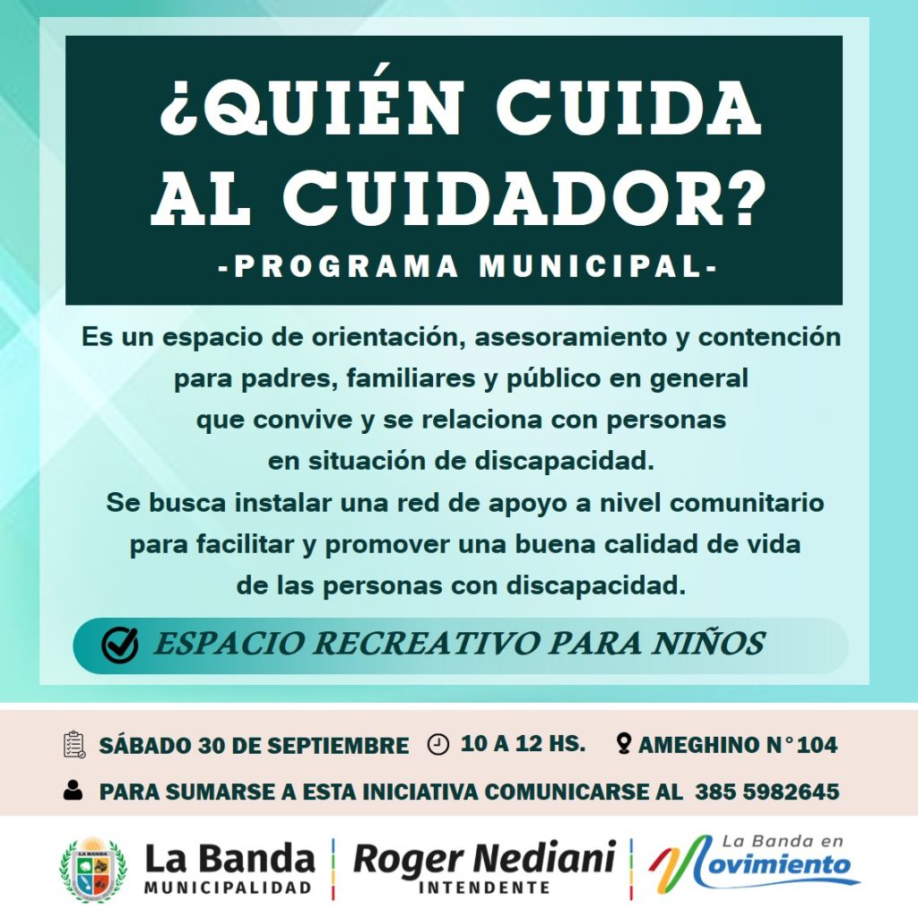 El programa “¿Quién cuida al cuidador?” retomará sus actividades el próximo sábado 30