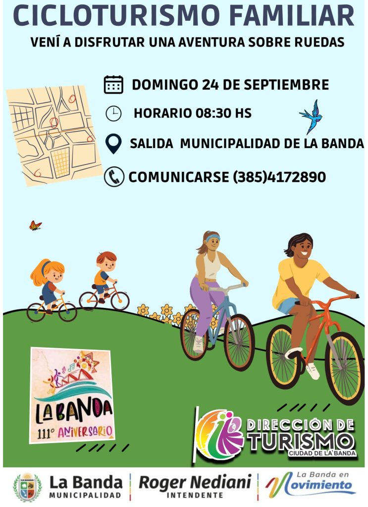 El municipio convoca a toda la comunidad a participar en la nueva edición del «Cicloturismo Familiar» 
