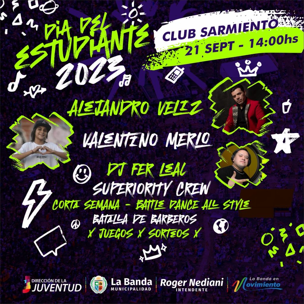 La Banda realizará la “Fiesta del Estudiante 2023” en el Club Sarmiento 