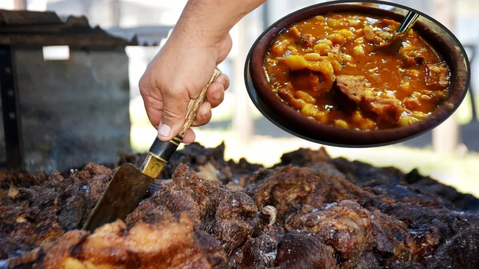 Sumampa disfrutó del tradicional locro y asado con cuero