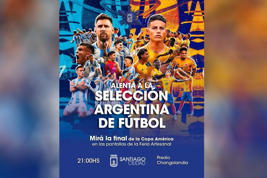 Argentina Vs. Colombia se transmitirá por las pantallas de la Feria Artesanal