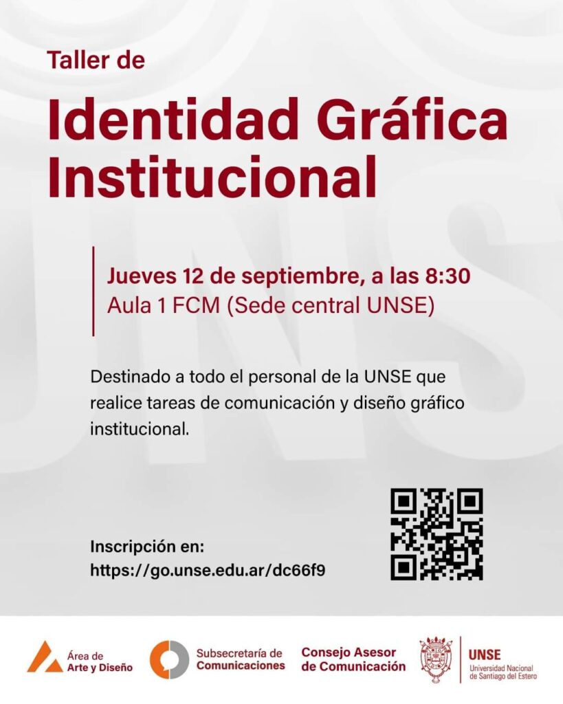 La UNSE invita al Taller de “Identidad Gráfica Institucional”