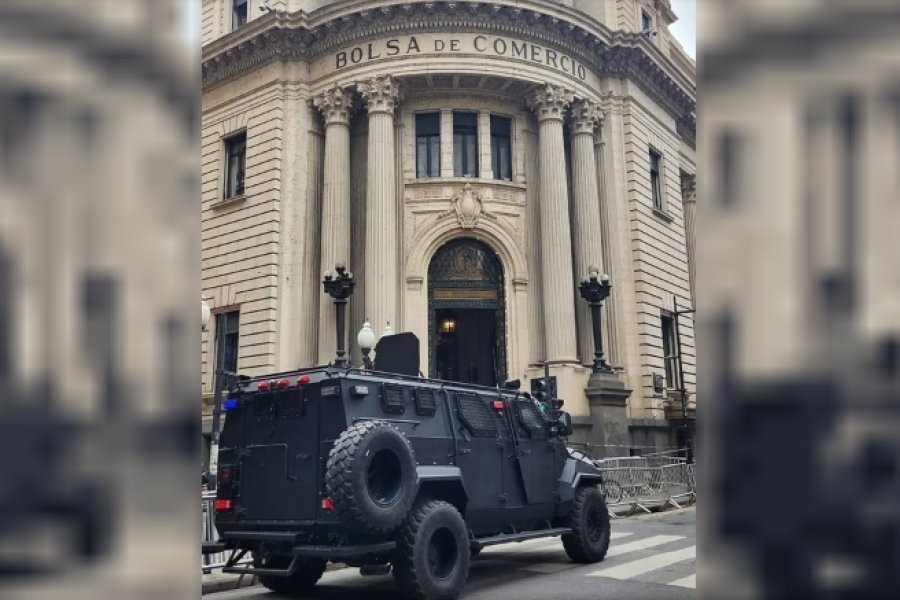 Amenaza de bomba en la Bolsa de Comercio de Rosario antes de la llegada de Milei