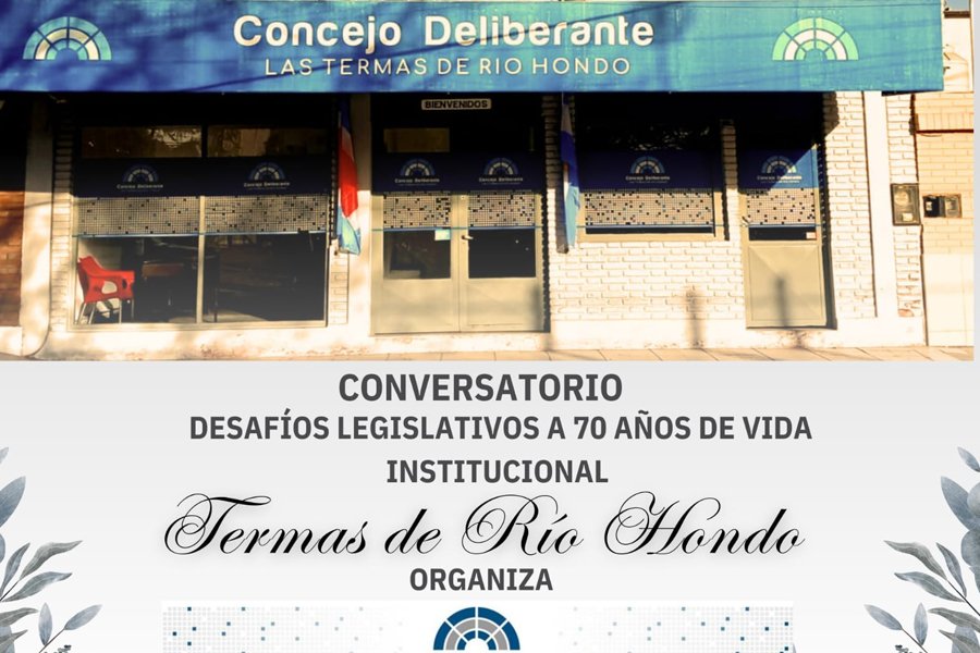 Se hará un conversatorio sobre «Desafíos legislativos a 70 años de vida institucional» en Termas