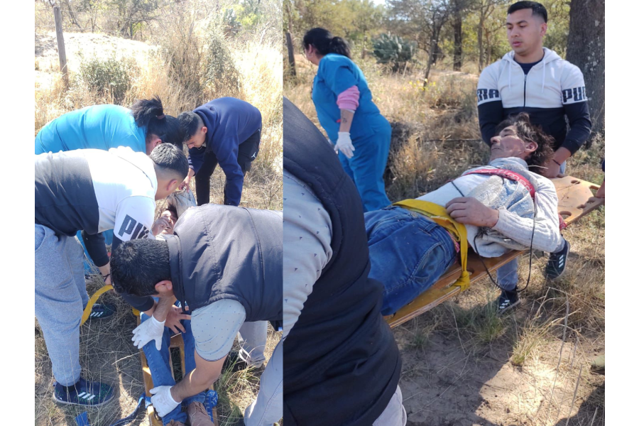 Rescatan a hombre desaparecido en medio del monte cerca de Sol de Julio