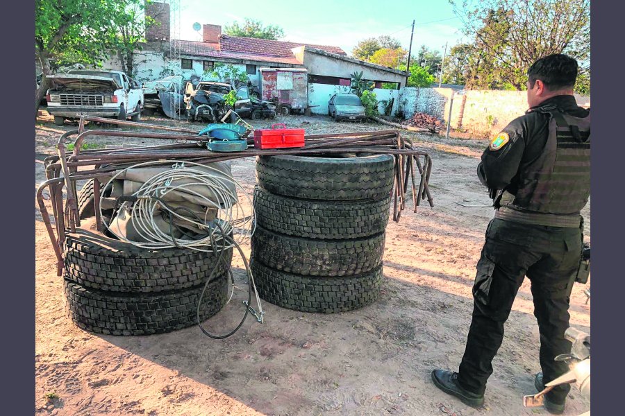 Secuestraron cubiertas de transporte de carga de la casa de un camionero de Beltrán