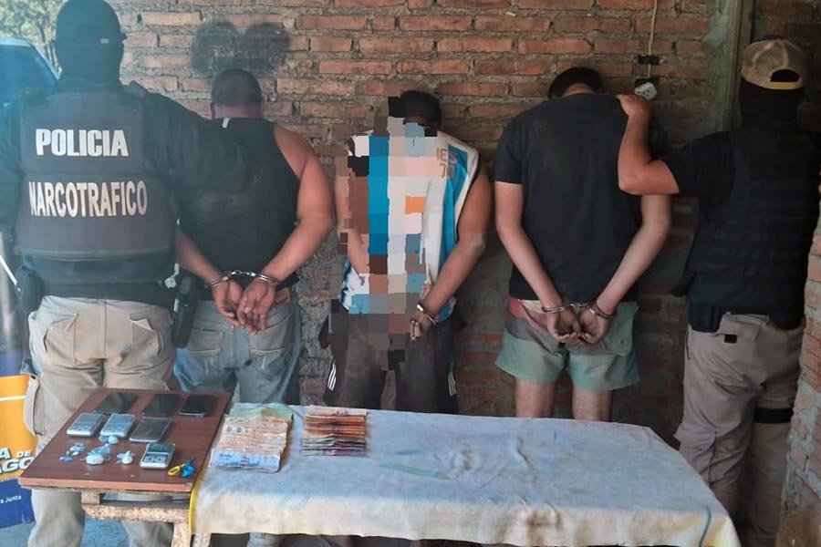 Narcomenudeo: Padre, dos hijos y un cuarto sujeto, detenidos en Suncho Corral