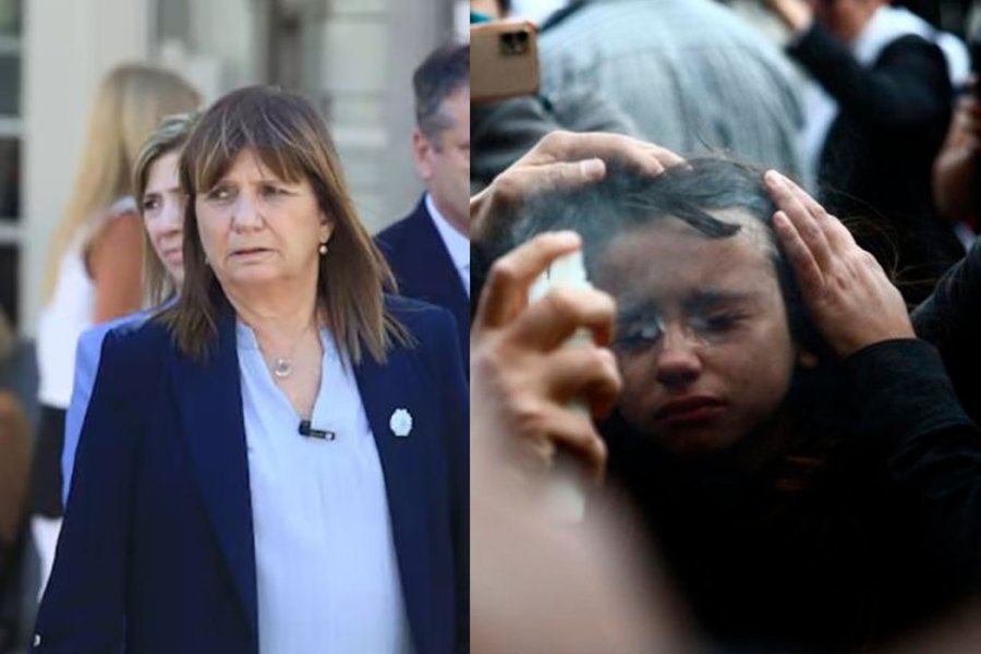 Bullrich desmintió que la Policía gaseó a una nena pese a las imágenes que la contradicen