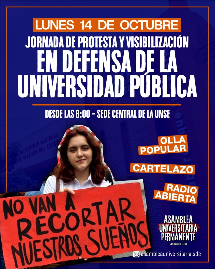 La asamblea universitaria permanente de la unse invita a jornada de protesta y visibilización en defensa de la universidad pública